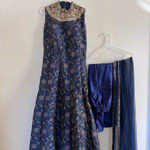 Blue Anarkali Gown